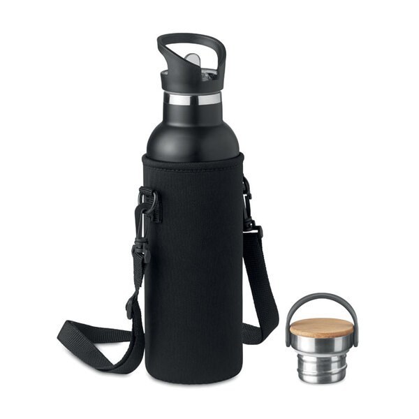 TIKSI Teräksinen Juomapullo 700ml Olkalaukulla - GiftRetail MO6366