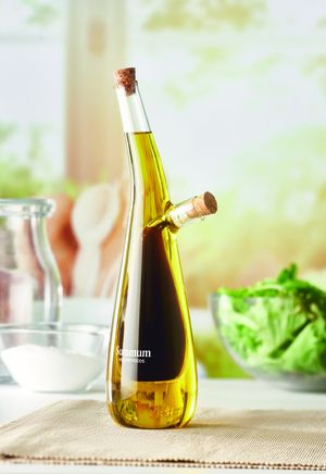 BARRETIN Elegant Borosilicate Glass Oil and Vinegar Dispenser
