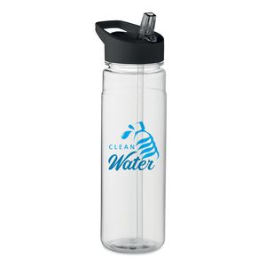 ALABAMA RPET Eco-Friendly 650ml RPET Bottle with Flip Lid and Straw