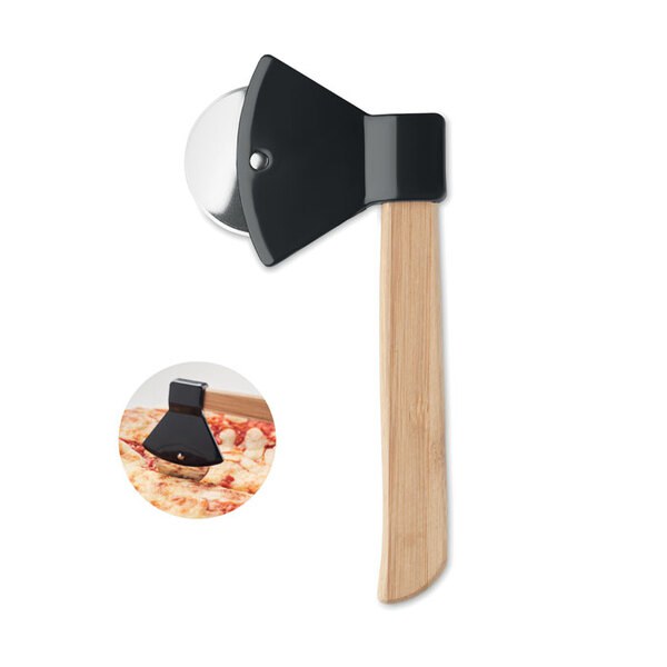ZAZA Bambuinen Kirvesmuotoinen Pizzaleikkuri - GiftRetail MO6592