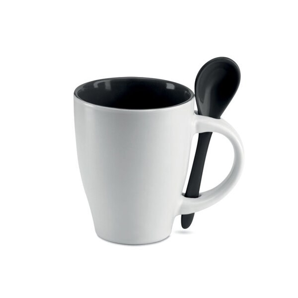 DUAL Keraaminen muki lusikalla - GiftRetail MO7344