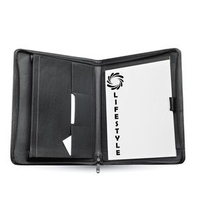 CONFERENCE Executive A4 Leather Conference Folder with Zipper