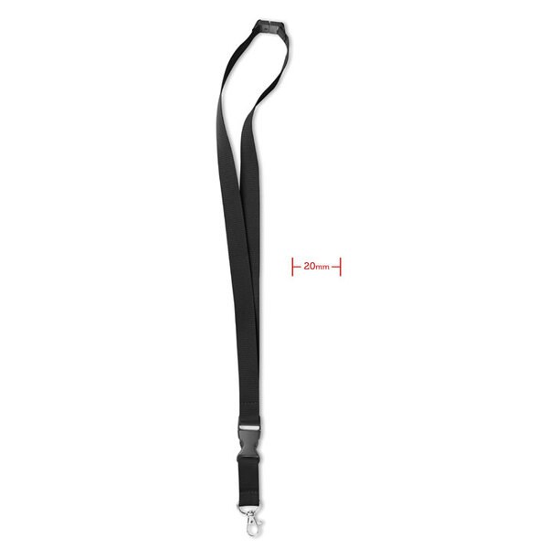 LANY Turvallinen Metallikoukullinen Lanyard 20 mm - GiftRetail MO8595