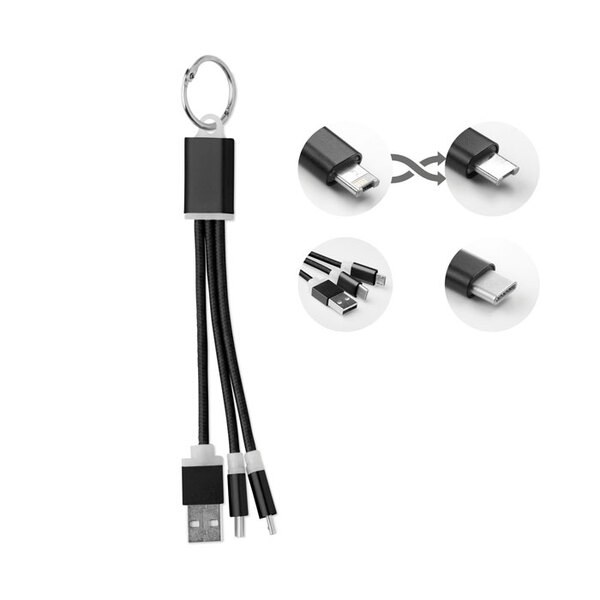 RIZO Monitoiminen USB-C ja Micro USB Avainrengas - GiftRetail MO9292