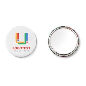 MIRROR Compact Metal Mirror with Customizable Paper Inlay