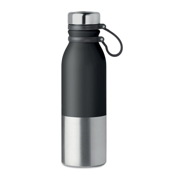 ICELAND Kaksiseinäinen Teräspullo Silikonikahvalla 600 ml - GiftRetail MO9539