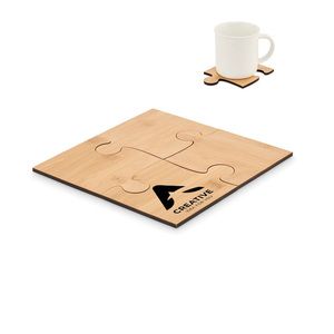 LEPY Eco-Friendly Bamboo Puzzle Coaster Set of 4