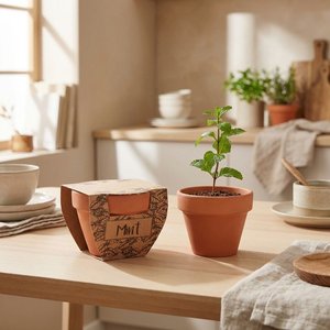MINT POT Terrakottaruukussa mintun sieme - GiftRetail MO2218