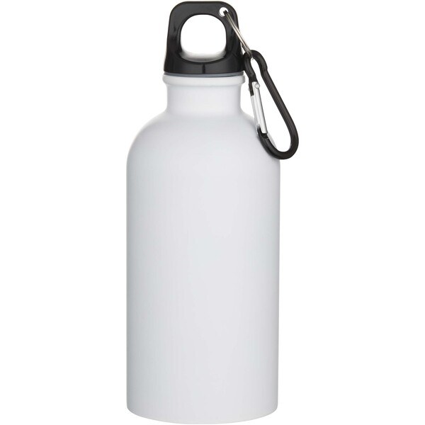 Oregon 400 ml matte RCS recycled single wall stainless steel water bottle with carabiner - EgotierPro 100871