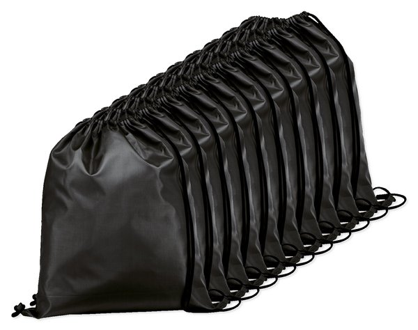 Paketti 10 kpl Egotier 92910 - 210D reppu laukku musta kiristysnauhat