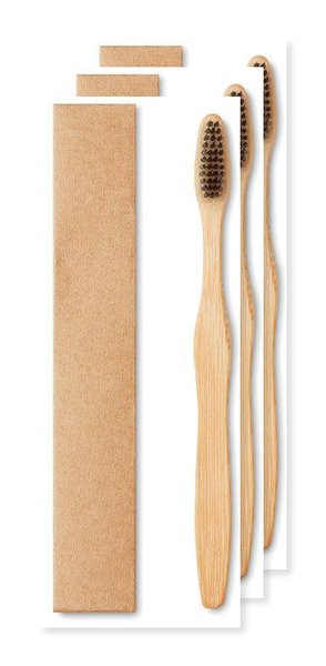 Paketti 30 kpl GiftRetail MO9877 - DENTOBRUSH Bambu hammasharja