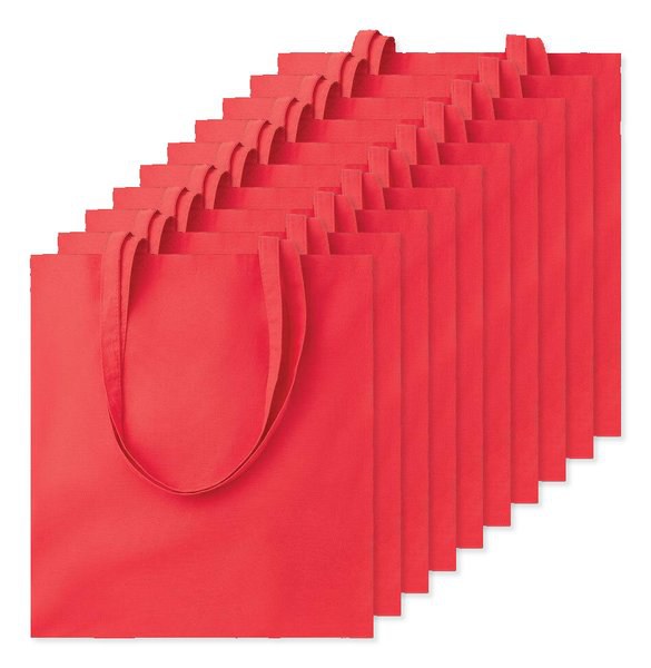 Paketti 100 kpl GiftRetail MO9268 - COTTONEL COLOUR + Puuvilla ostoskassi