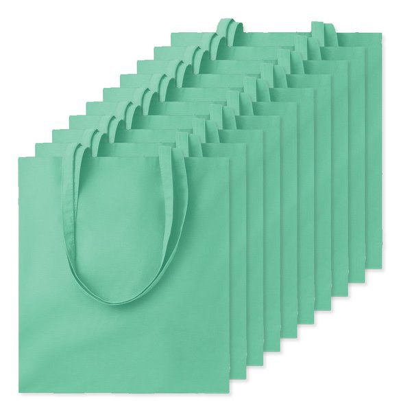 Paketti 100 kpl GiftRetail MO9268 - COTTONEL COLOUR + Puuvilla ostoskassi