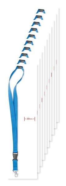 Pack of 10 GiftRetail MO8595 - LANY Premium 20mm Lanyard with Metal Hook and Safety Features