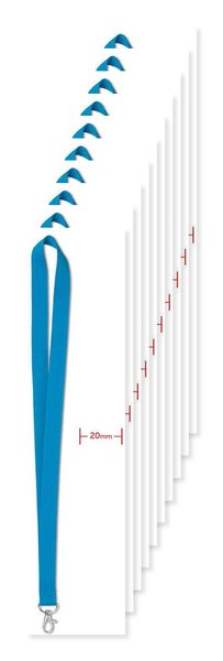Pack of 100 GiftRetail MO9058 - SIMPLE LANY - Premium 20mm Lanyard with Metal Hook - Sublimation Print