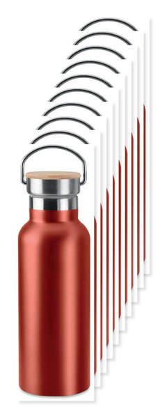 Pack of 100 GiftRetail MO9431 - HELSINKI 500ml Bamboo Lid Insulated Flask
