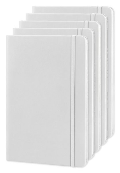 Paketti 5 kpl Goya 30083 - A5 Muistikirja PU-kannella ja Joustonauhalla LUXE