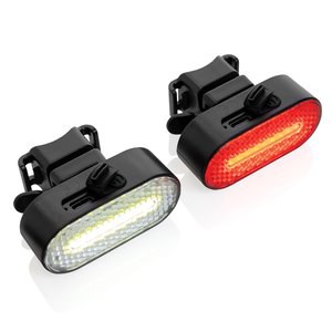 XD Collection P513.84 - Lumino RCS kierrätysmuovinen USB-ladattava pyörävalosarja