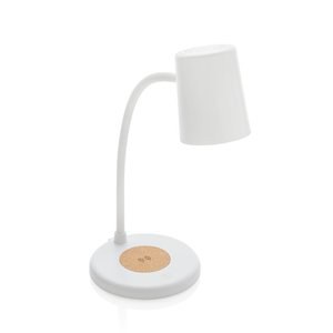 XD Collection P514.03 - Zenara RCS recycled plastic and cork 15W wireless desk lamp