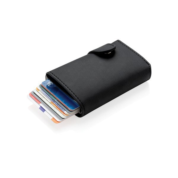 XD Collection P850.34 - Standard aluminium RFID cardholder with PU wallet