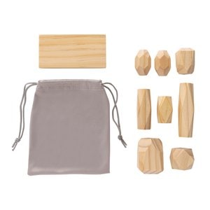 Ukiyo P940.29 - Ukiyo Crios wooden balancing rocks in pouch