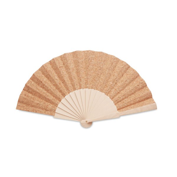 FANNY CORK Luonnollinen Korkkikangas Käsiviuhka - GiftRetail MO6232