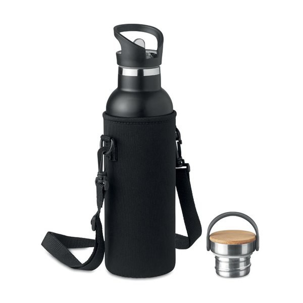 TIKSI Teräksinen Juomapullo 700ml Olkalaukulla - GiftRetail MO6366