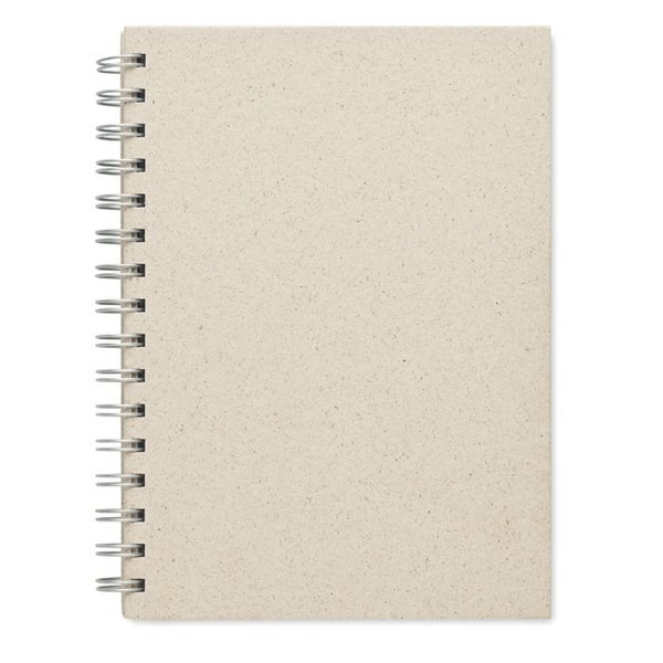 GRASS BOOK Eco-Friendly A5 Grass Paper Notebook with Lined Pages - GiftRetail MO6541
