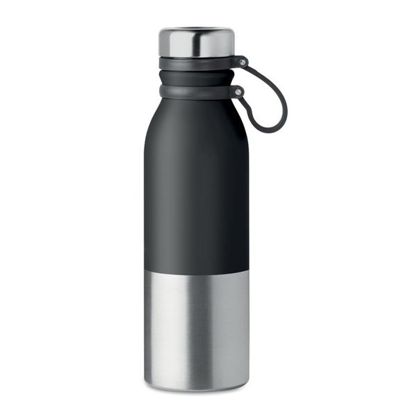 ICELAND Kaksiseinäinen Teräspullo Silikonikahvalla 600 ml - GiftRetail MO9539