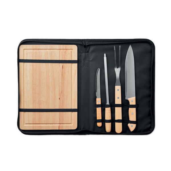 GRILLE 4-osainen BBQ Grillaussetti Teräksellä - GiftRetail MO9686
