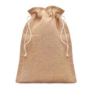 JUTE MEDIUM Keskikokoinen juuttilahjapussi - GiftRetail MO9929