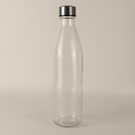 Goya 39522 - Lasipullo ruostumattomalla teräskorkilla, 1 litra H2O