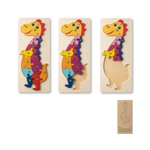 Dinosaur-shaped puzzle in pine plywood - Egotier 98003