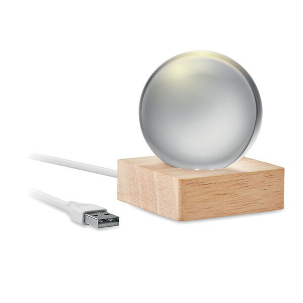 LIGHT LED lasipallo - GiftRetail MO2689