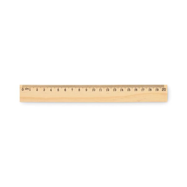 RULER20 Puinen viivoitin 20cm - GiftRetail MO2917