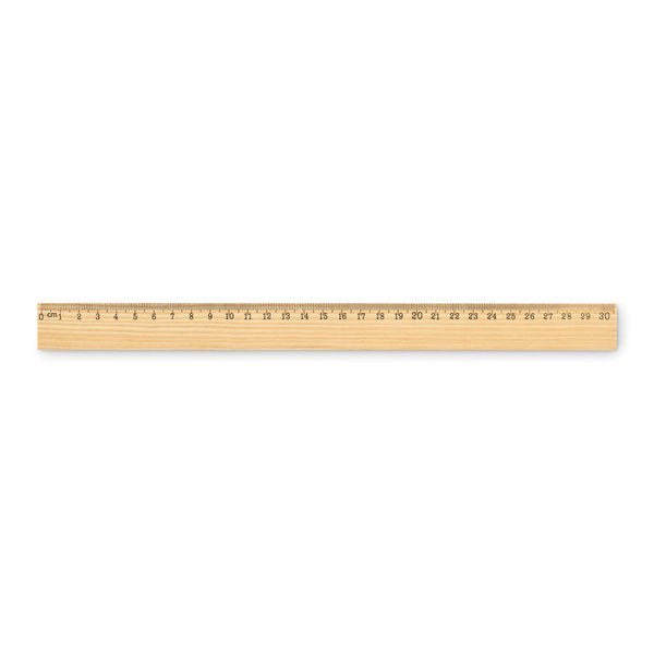 RULER30 Puinen viivoitin 30cm - GiftRetail MO2918