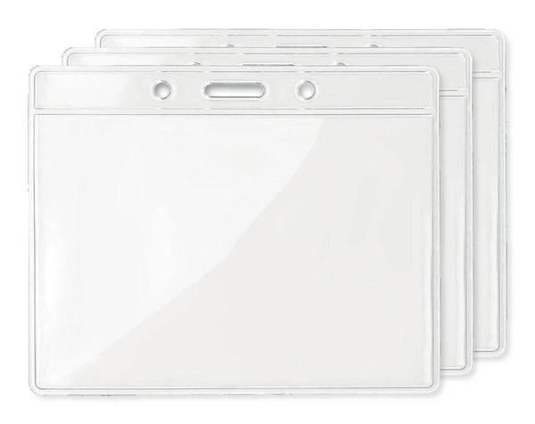 Paketti 3 kpl GiftRetail MO8599 - BADGY Läpinäkyvä Nimikyltti 10x8 cm