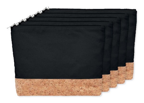 Pack of 50 GiftRetail MO9817 - PORTO BAG Eco-Friendly Cork & Cotton Cosmetic Travel Bag
