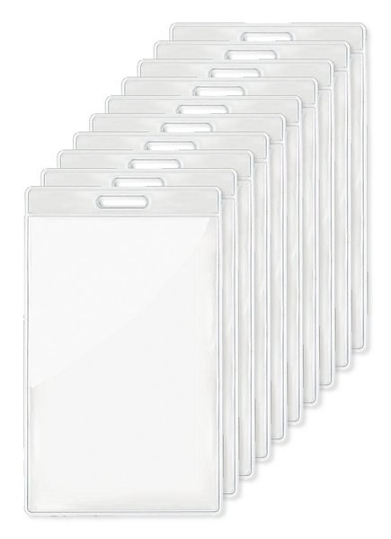 Paketti 100 kpl GiftRetail MO8600 - BADGO Läpinäkyvä Suuri Nimilappu 7,5x12,5 cm