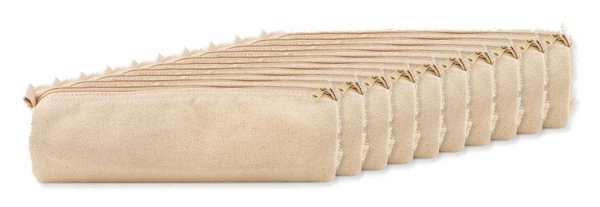 Paketti 10 kpl GiftRetail MO9834 - NATU POUCH Luonnollinen Puuvilla Penaali 320g/m²