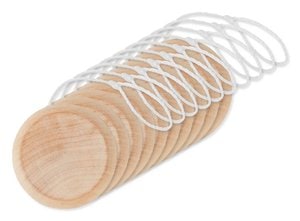 Paketti 10 kpl GiftRetail KC2937 - NATUS Luonnollinen Puinen Yoyo Leikkikalu