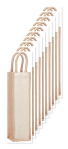 Paketti 10 kpl GiftRetail MO6258 - CAMPO DI VINO Juutti viinikassi