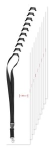 Paketti 10 kpl GiftRetail MO8595 - LANY Turvallinen Metallikoukullinen Lanyard 20 mm