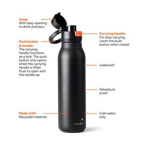 Nordic Drift ND310.03 - Nordic Drift Trail RCS -yksiseinämäinen juomapullo 750 ml