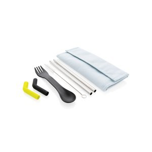 XD Collection P269.55 - Tierra 2pcs straw and cutlery set in pouch