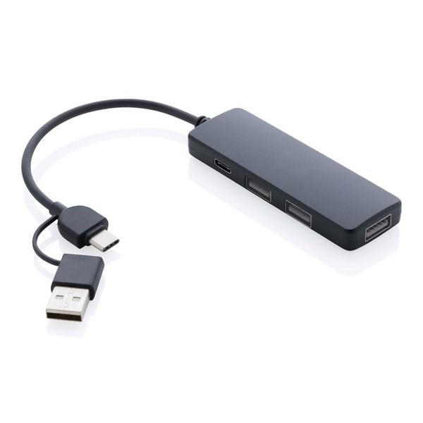 XD Collection P308.26 - RCS recycled plastic USB hub with dual input