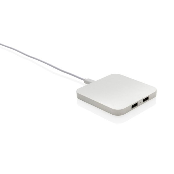 XD Collection P308.46 - RCS 10W langaton laturi USB porteilla kierrätetystä muovista