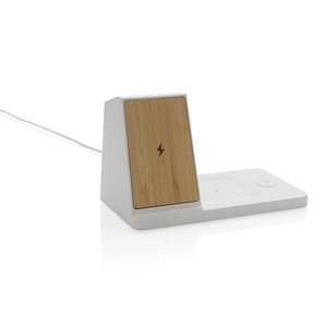 XD Xclusive P308.49 - Ontario recycled plastic & bamboo 3-in-1 wireless charger