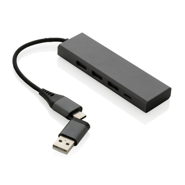 XD Xclusive P308.68 - Terra RCS recycled aluminium hub with 3 USB ports