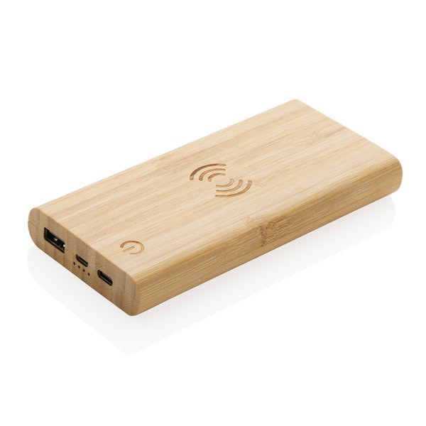 8000 mAh varavirtalähde bambusta